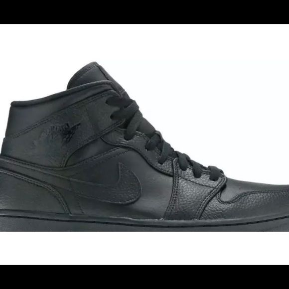 Nike Air Jordan 1 Mid Triple Black 554724-091 Men's Sizes - Picture 4 of 8